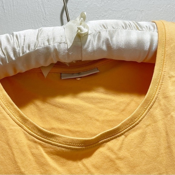 FREE/QUENT DENMARK Women’s Mustard Yellow Cuffed Dolman Sleeve Tee Shirt Size L - Picture 4 of 5